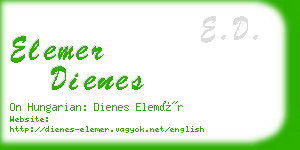 elemer dienes business card